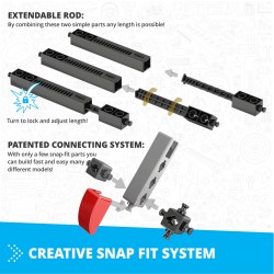 Конструктор Engino Inventor Motorized - Състезателна кола, 10в1 - 6611020177 - view 9
                  