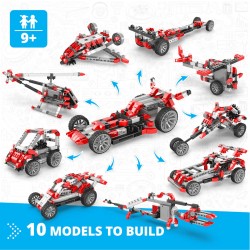 Конструктор Engino Inventor Motorized - Състезателна кола, 10в1 - 6611020177 - view 11
                  