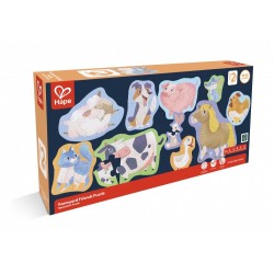 PUZZLE EDUCAȚIONAL HAPE - PRIETENI FERMĂ, 40 BUC. - H1648 - H1648 - view 1