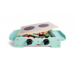 KIT DE LEMN PENTRU COPII HAPE - GRĂTAR ȘI GRĂTAR CU ACCESORII ȘI SUNETE, 24 BUC. - H3214 - H3214 - view 1