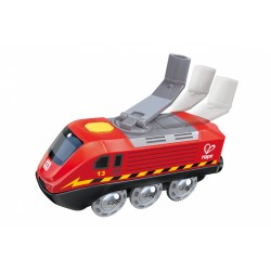 Захранващ енергиен влак Hape с манивела и USB, Червен - H3874 - view 4
                  