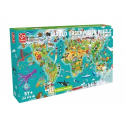 HAPE WORLD TOUR 2 ÎN 1 PUZZLE ȘI JOC, 105 PIECI - H1626 - H1626 - view 1