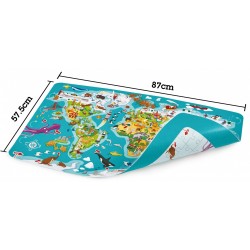 Пъзел и игра 2в1 Hape Световна обиколка, 105 части - H1626 - view 3
                  