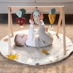 Еко Активна гимнастика Tiny Love Luxe Gymini от серията Garden of Adventures, с кръгло килимче с диаметър 90 см, дървена арка, 3 играчки и възглавница за игра по корем, 0м+ - TL.0127.001 - view 3
                  