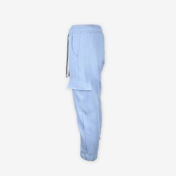 PANTALONI CARGO ARCOBALENO... - IO1130 celeste - view 2