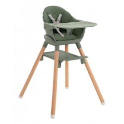 SCAUN DE MINA 2B1 KIKKA BOO WOODY ARMY VERDE 2024 - 31004010175 - 31004010175 - view 1