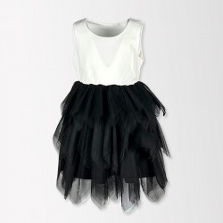 ROCHIE FORMALA COPII ARCOBALENO CU TUL PENTRU FETE - 415 nero - 415 nero - view 1