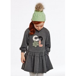 ROCHIE DE COPII PRIMARAL CU BRODERIE COLORATA SI IMPRIMIR PIETE PENTRU FATE - 4973-022 - 4973-022 - view 1