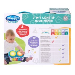Музикална играчка 2в1 Пиано и Барабани от серията Playgro +LEARN за деца 12-36м - PG.0709 - view 4
                  