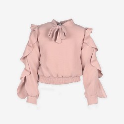 ARCOBALENO BLUZĂ CURLY PENTRU FETE CU MÂNECĂ LUNGĂ PENTRU COPII - LMF2839 rosa - LMF2839 rosa - view 1