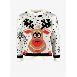 PULLER DE CRACIUN PENTRU COPII ARCOBALENO APLICAT UNISEX - JD22006 bianco - JD22006 bianco - view 1