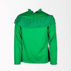 BLUZĂ FORMALA COPII ARCOBALENO CU OCULE SI PLURI PENTRU FETE - JD650 verde - JD650 verde - view 1