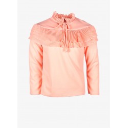 Детска официална блуза Arcobaleno с къдрички и плисе за момиче - JD650 rosa - view 1
                  