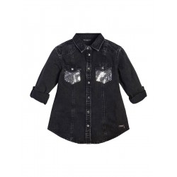 Cămașă GUESS DENIM CU PIETE PENTRU FETE - J3RH00D4IC0BDSS - J3RH00D4IC0BDSS - view 1