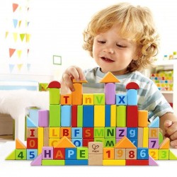 HAPE CUBURI DE LEMN NUMERE SI LITERE 80 BUC IN CUTIE - H8022 - H8022 - view 1