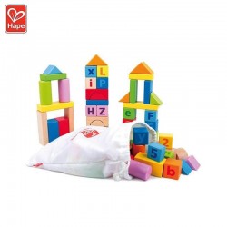 Дървени кубчета HAPE с цифри и букви 80 броя в кутия - H8022 - view 4
                  