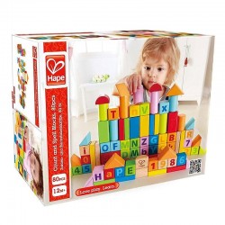 Дървени кубчета HAPE с цифри и букви 80 броя в кутия - H8022 - view 5
                  