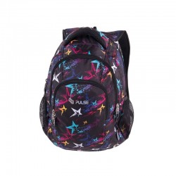 RUCSAC PULSE TEENS NIGHT SKY, NEGRU CU ELEMENTE COLORATE - 1095110782 - 1095110782 - view 1