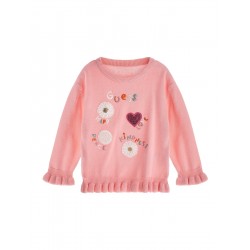 PULLOR GUESS KIDS CU APLICAȚI CULOARE PENTRU FETE - K3YR03Z3820G6V9 - K3YR03Z3820G6V9 - view 1