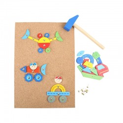 Мозайка Small Foot Роботи, дървена, с чукче - 6611020166 - view 3
                  
