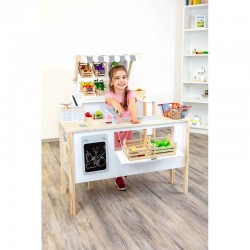 MAGAZIN DE JOCURI PICIOARE MICI, CU ACCESORII, LEMN, 106 X 40 X 106 CM - 6611100423 - 6611100423 - view 1