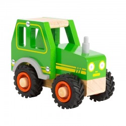 TRACTOR PICIOARE MIC, LEMN, VERDE, 13 X 7 X 10 CM - 6611100443 - 6611100443 - view 1