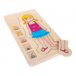 CORP DE PUZZLE PICIOARE MICI, ÎN STRATURI, LEMN, 28 BUC. - 6611120159 - 6611120159 - view 1