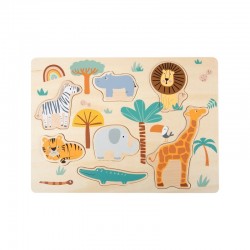 PUZZLE SAFARI CU PICIOARE MIC, LEMN, 7 BUC. - 6611120271 - 6611120271 - view 1