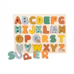 PUZZLE SMALL FOOT SAFARI, CU ALFABET ENGLISH, LEMN - 6611120543 - 6611120543 - view 1