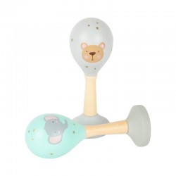 MARACAS DE LEMN PICIOSA MIC IN CULORI PASTEL, 2 BUC - 6612120115 - 6612120115 - view 1