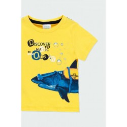 Бебешка тениска Boboli с къс ръкав и цветни апликации за момче - 302094-1145 - view 3
                  