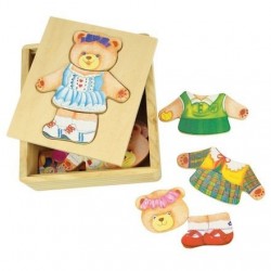 BIGJIGS BEAR DRESS UP PUZZLE DIN LEMN - MRS BEAR - BJ764 - BJ764 - view 1