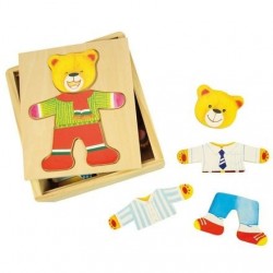 BIGJIGS BEAR DRESS UP PUZZLE DIN LEMN - MR BEAR - BJ765 - BJ765 - view 1
