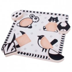 PUZZLE DIN LEMN BIGJIGS - ANIMĂT DE ANIMALE ALB-NEGRU - BJ515 - BJ515 - view 1
