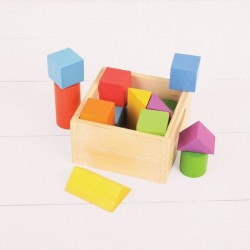 Дървени многоцветни блокчета Bigjigs - Геометрични фигури - Дъга - BB095 - view 4
                  