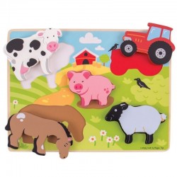 PUZZLE DIN LEMN BIGJIGS - FERMA - BJ326 - BJ326 - view 1