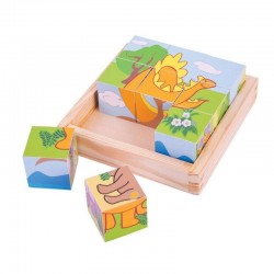 BIGJIGS CUBURI DIN LEMN - DINOZURI - BJ513 - BJ513 - view 1