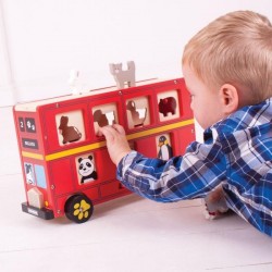 SORTOR DE LEMN BIGJIGS KIDS - RED BUS - BJ692 - BJ692 - view 1
