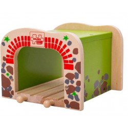 SET TREN BIGJIGS - TUNEL DUBLU DE LEMN - BJT172 - BJT172 - view 1