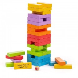 PĂPUȘA DE LEMN COLORATA BIGJIGS PENTRU ARANAJ - JENGA - BJ695 - BJ695 - view 1