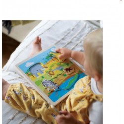PUZZLE DIN LEMN CU SUNETE BIGJIGS - SAFARI - 34034 - 34034 - view 1
