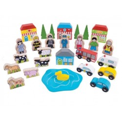 SET FIGURINE DIN LEMN BIGJIGS - CAPAT PISTĂ - BJT054 - BJT054 - view 1