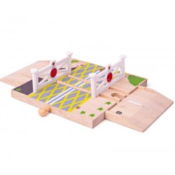 SET DE TREN BIGJIGS - PASARE DE FER DIN LEMN CU RAMPE - BJT229 - BJT229 - view 1