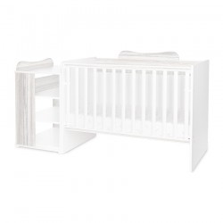 PAT PENTRU COPII LORELLI MULTI CU DOLAP SI SERTAR 190/82 ALB+ART - 10150570030A - 10150570030A - view 1