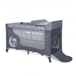 Детска кошара Lorelli MOONLIGHT 2 Нива Плюс Cool Grey PANDAS - 10080572362 - view 3
                  