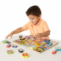 MELISSA & DOUG PUZZLE MARE DIN LEMN - FIGURI - 13832 - 13832 - view 1
