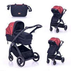 cărucior combinat LORELLI ADRIA BLACK&ampRED - 10021452006R - 10021452006R - view 1