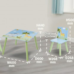 Детска Маса със Столчета GINGER HOME за Рисуване, Игра, Хранене, Дървена, Детска Стая SAVANNA - TF5001 - view 10
                  