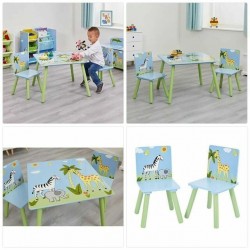 Детска Маса със Столчета GINGER HOME за Рисуване, Игра, Хранене, Дървена, Детска Стая SAVANNA - TF5001 - view 14
                  