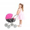 Cărucior PĂPUȘĂ CHIPOLINO "DAISY" LIN GRI/ROZ - KZKDZ02401GP
